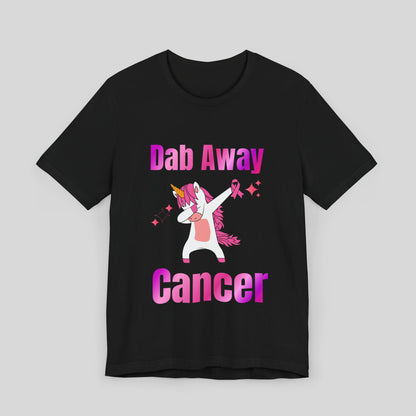 Dab Away Cancer Unicorn Unisex Jersey Short Sleeve Tee