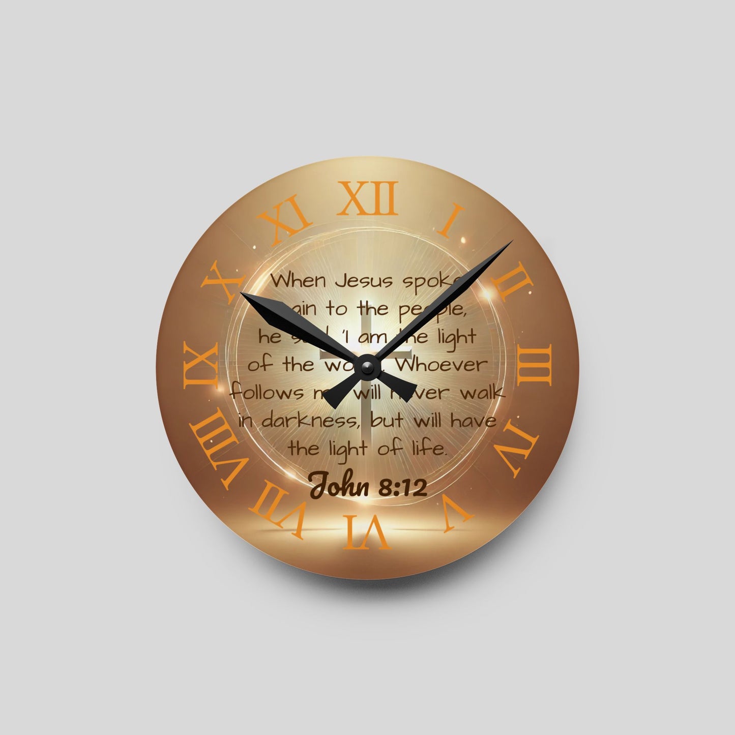 Light of Life Acrylic Wall Clock