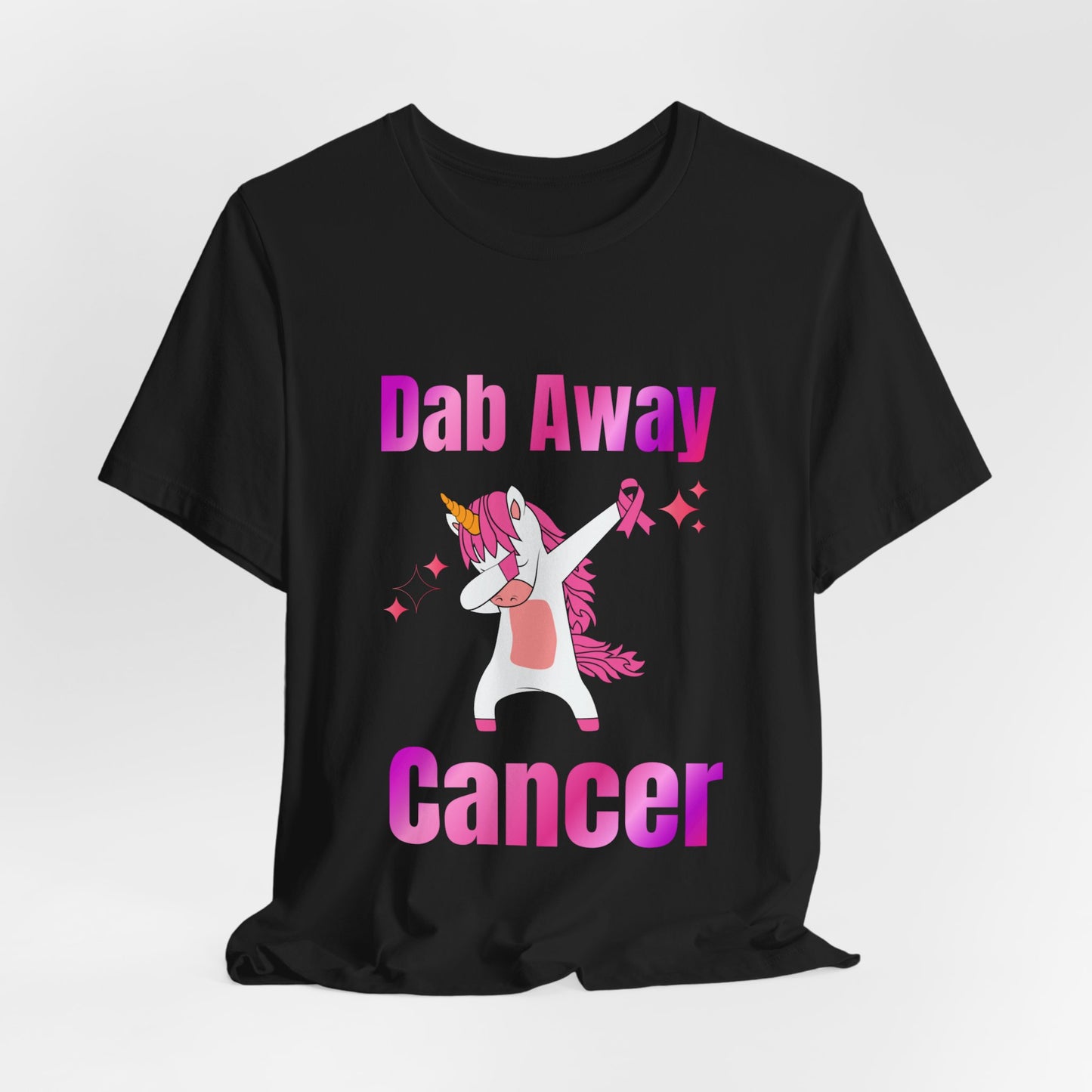 Dab Away Cancer Unicorn Unisex Jersey Short Sleeve Tee