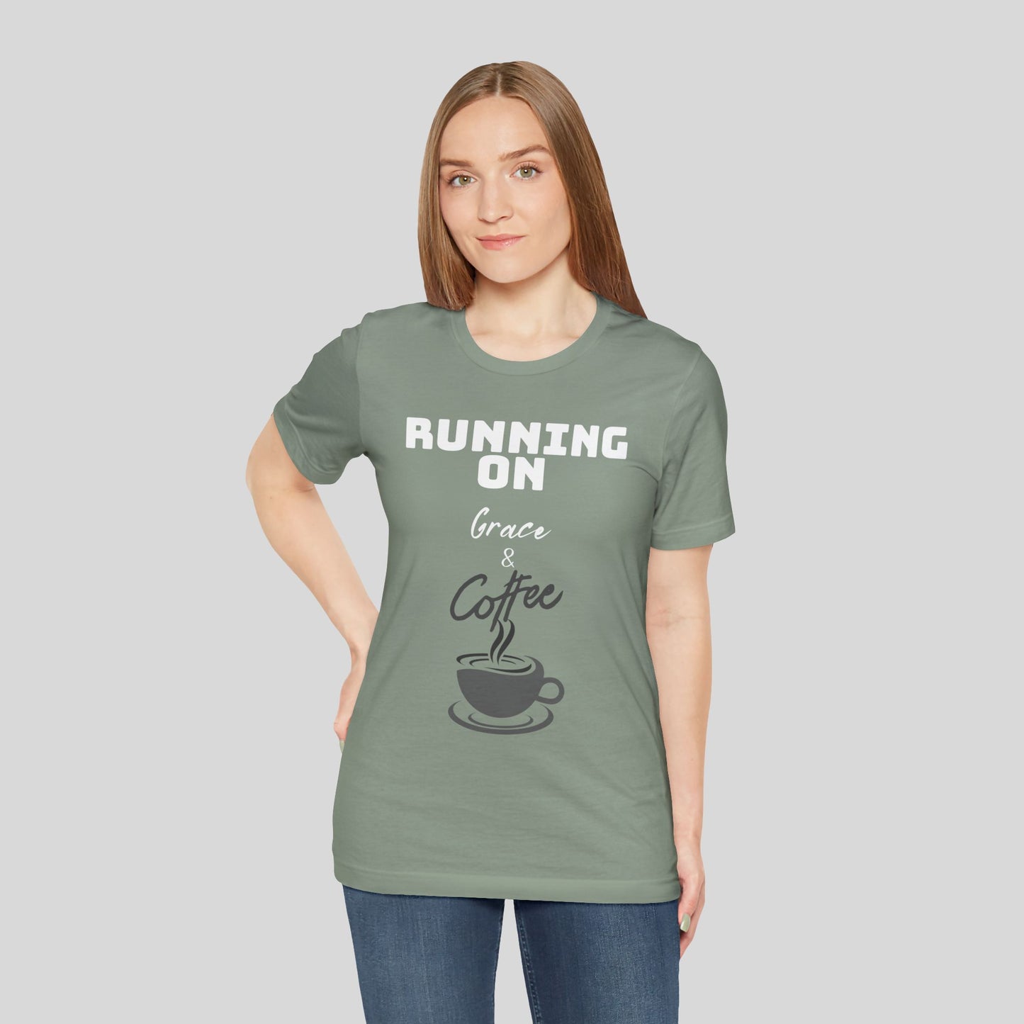 Running on Grace & Coffee Jersey Short Sleeve Tee