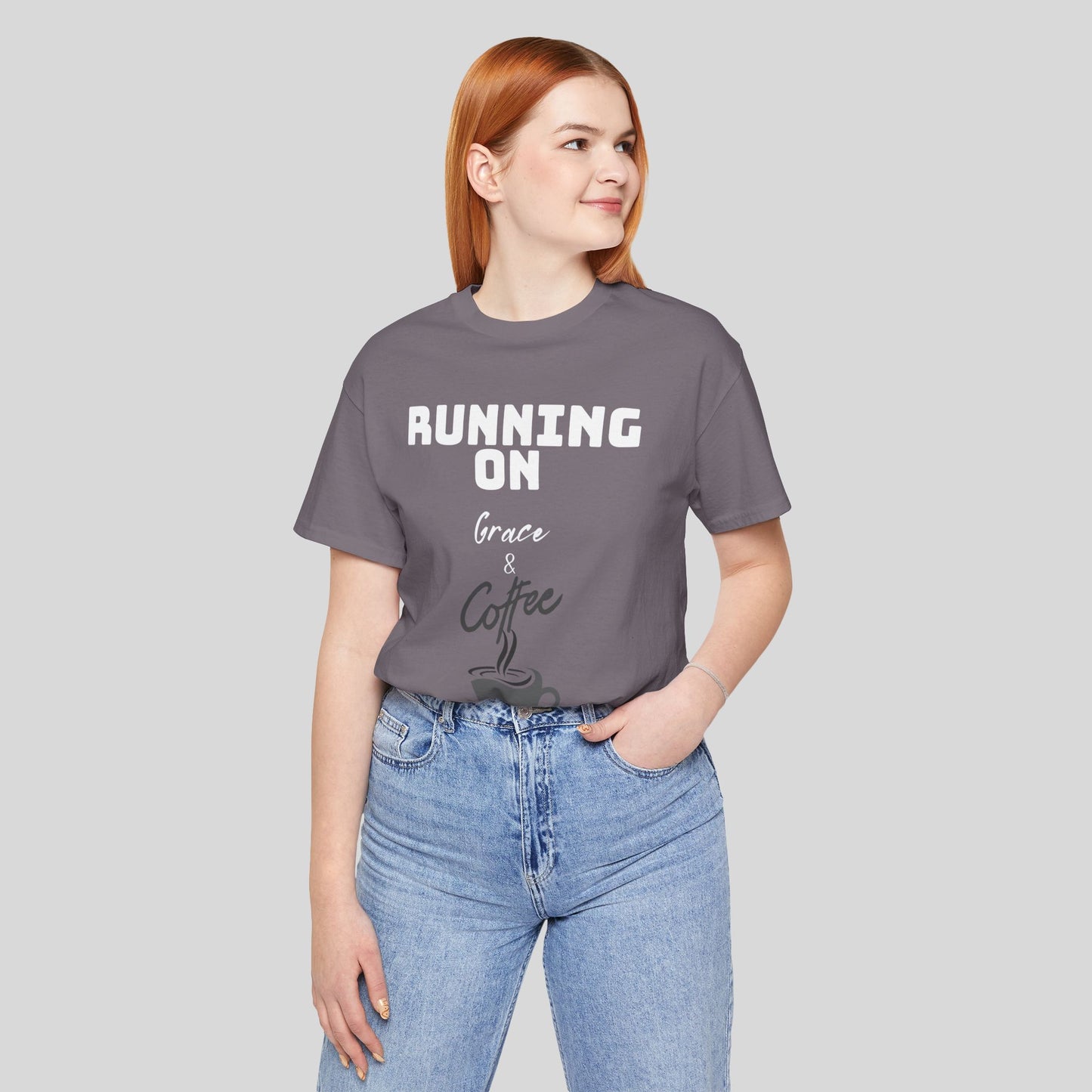 Running on Grace & Coffee Jersey Short Sleeve Tee