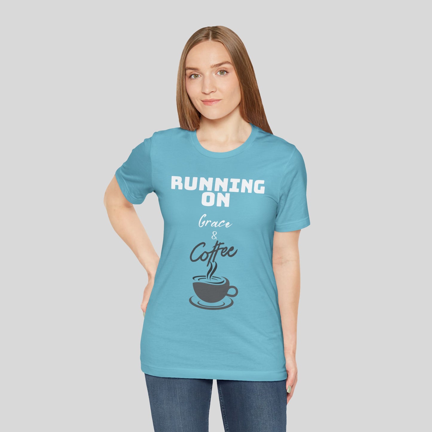 Running on Grace & Coffee Jersey Short Sleeve Tee