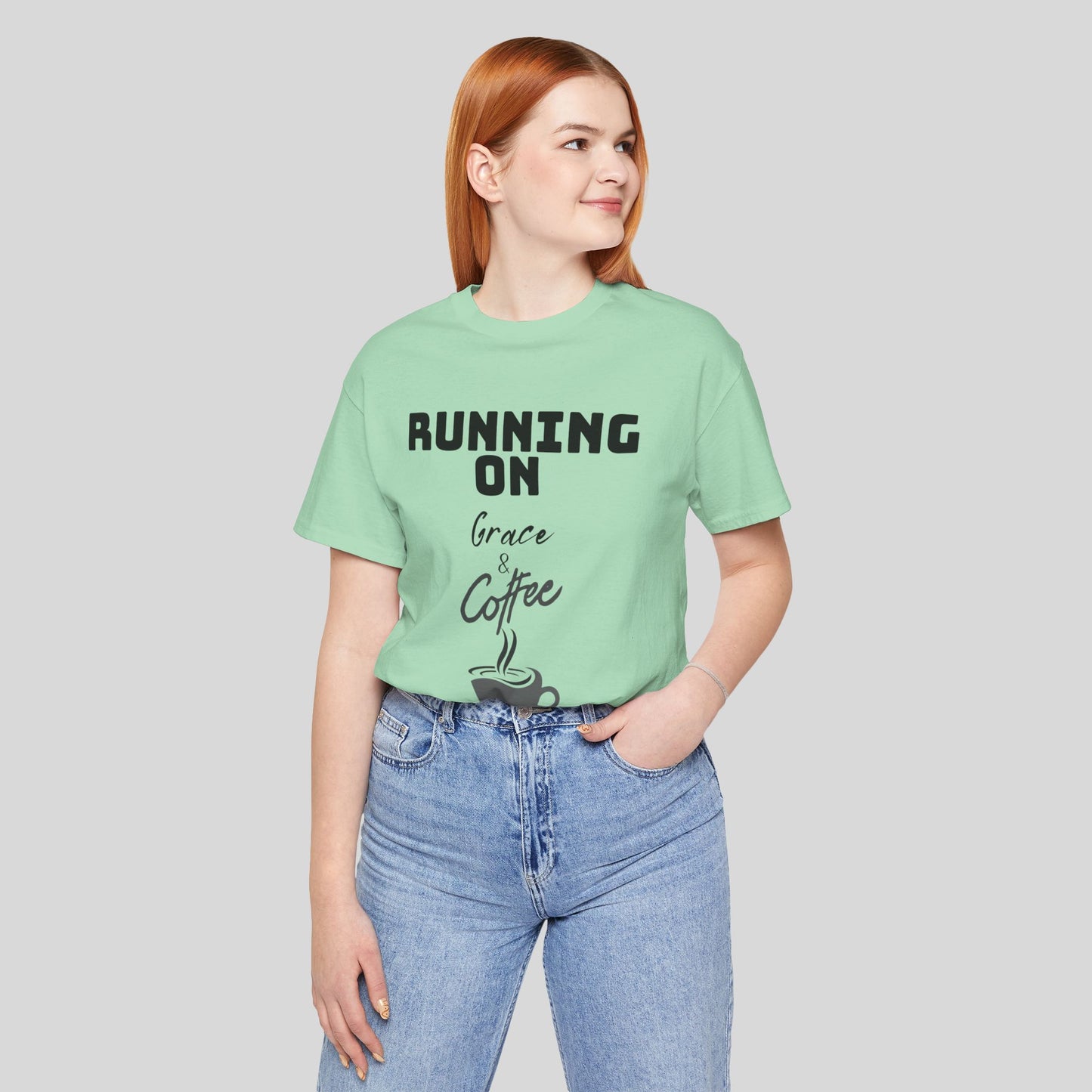 Running on Grace & Coffee Jersey Short Sleeve Tee