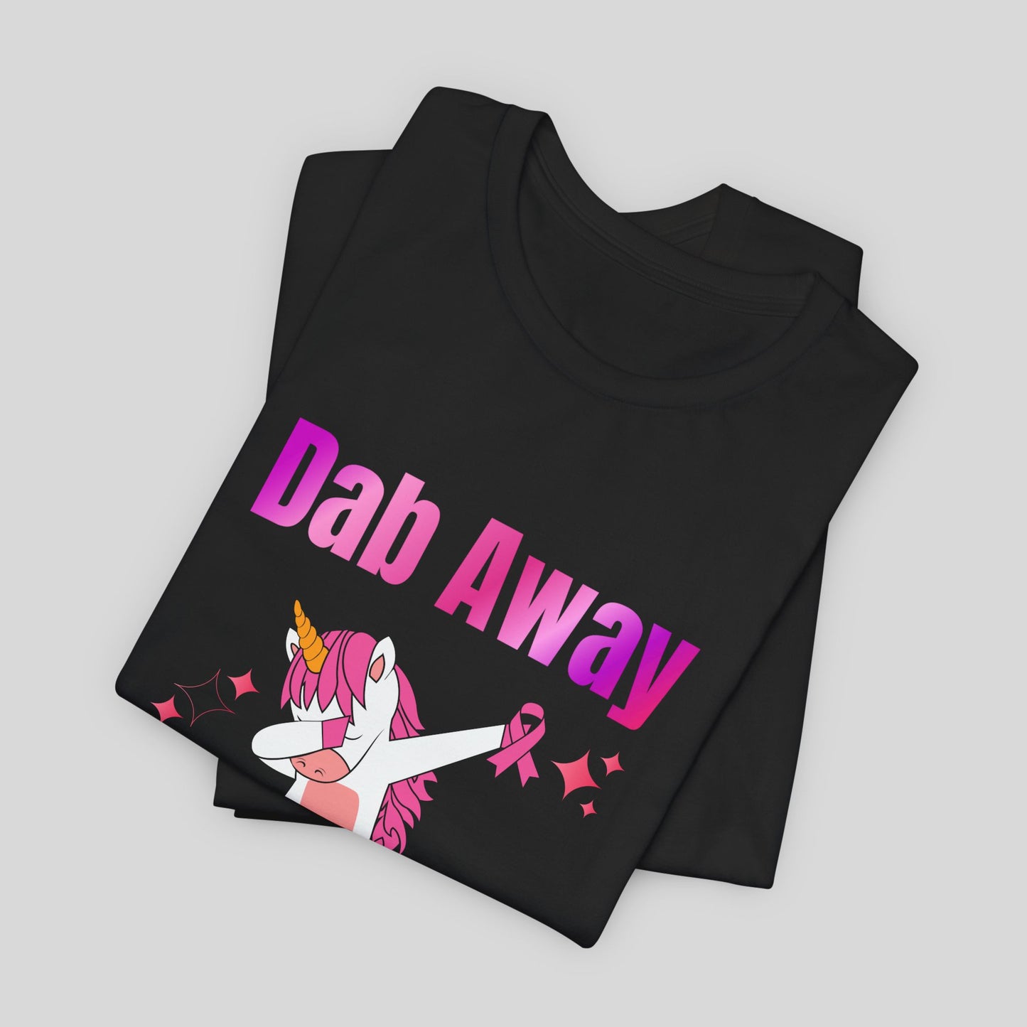 Dab Away Cancer Unicorn Unisex Jersey Short Sleeve Tee