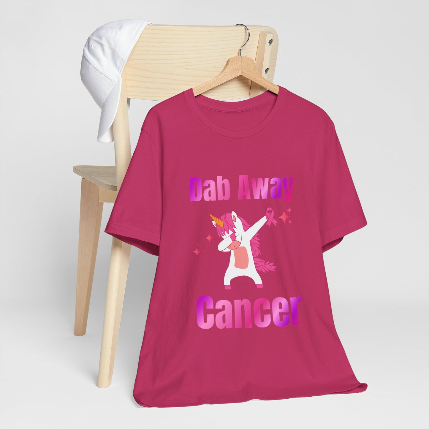 Dab Away Cancer Unicorn Unisex Jersey Short Sleeve Tee