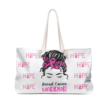 White Breast Cancer Warrior Weekender Tote Bag