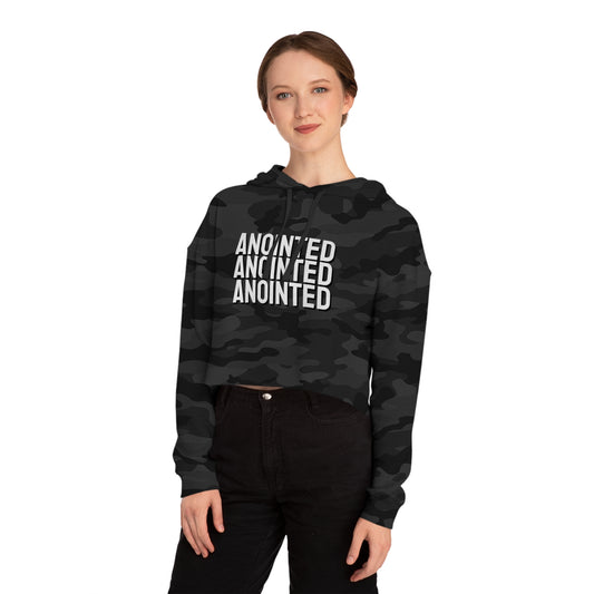 Triple Anointing Women’s Cropped Hooded Sweatshirt