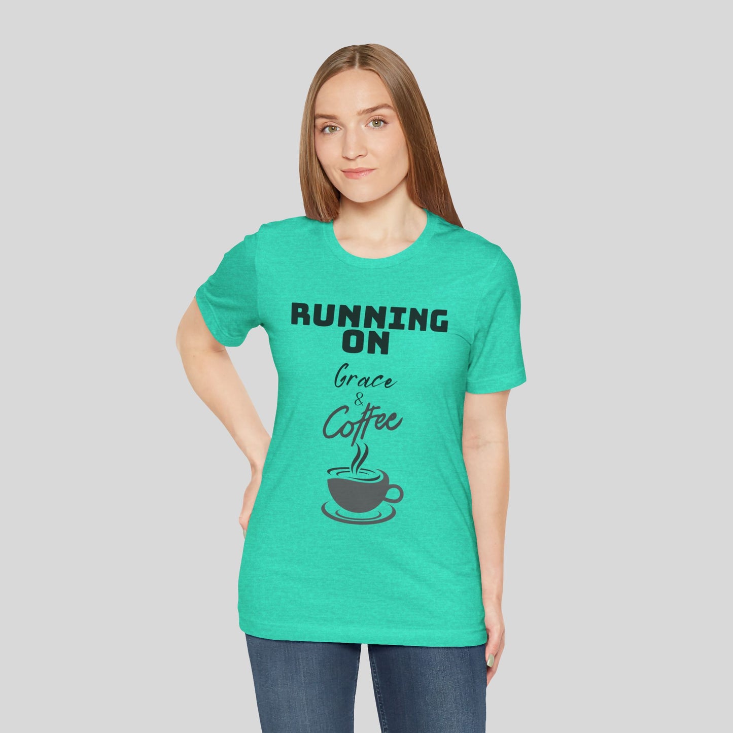 Running on Grace & Coffee Jersey Short Sleeve Tee