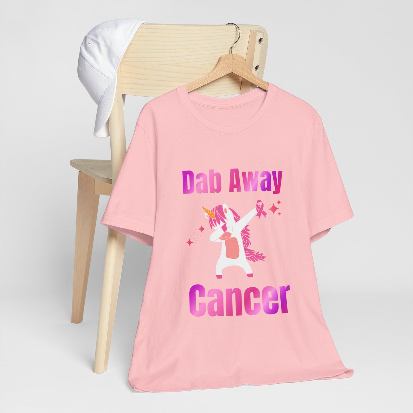 Dab Away Cancer Unicorn Unisex Jersey Short Sleeve Tee