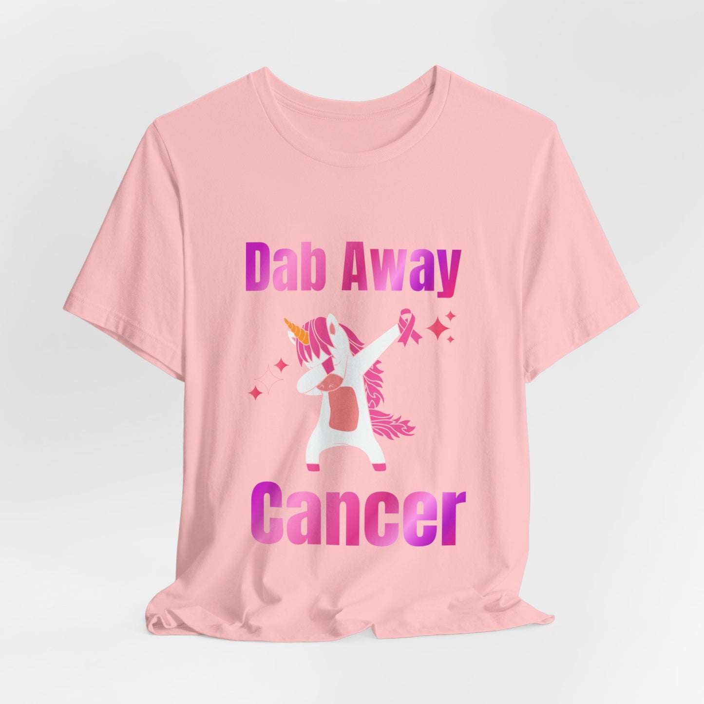 Dab Away Cancer Unicorn Unisex Jersey Short Sleeve Tee