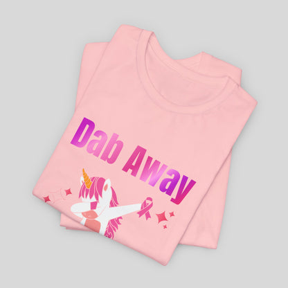 Dab Away Cancer Unicorn Unisex Jersey Short Sleeve Tee