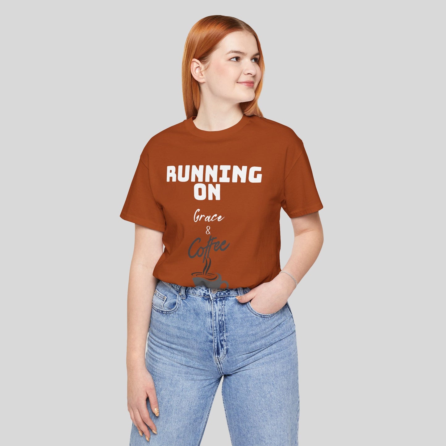 Running on Grace & Coffee Jersey Short Sleeve Tee