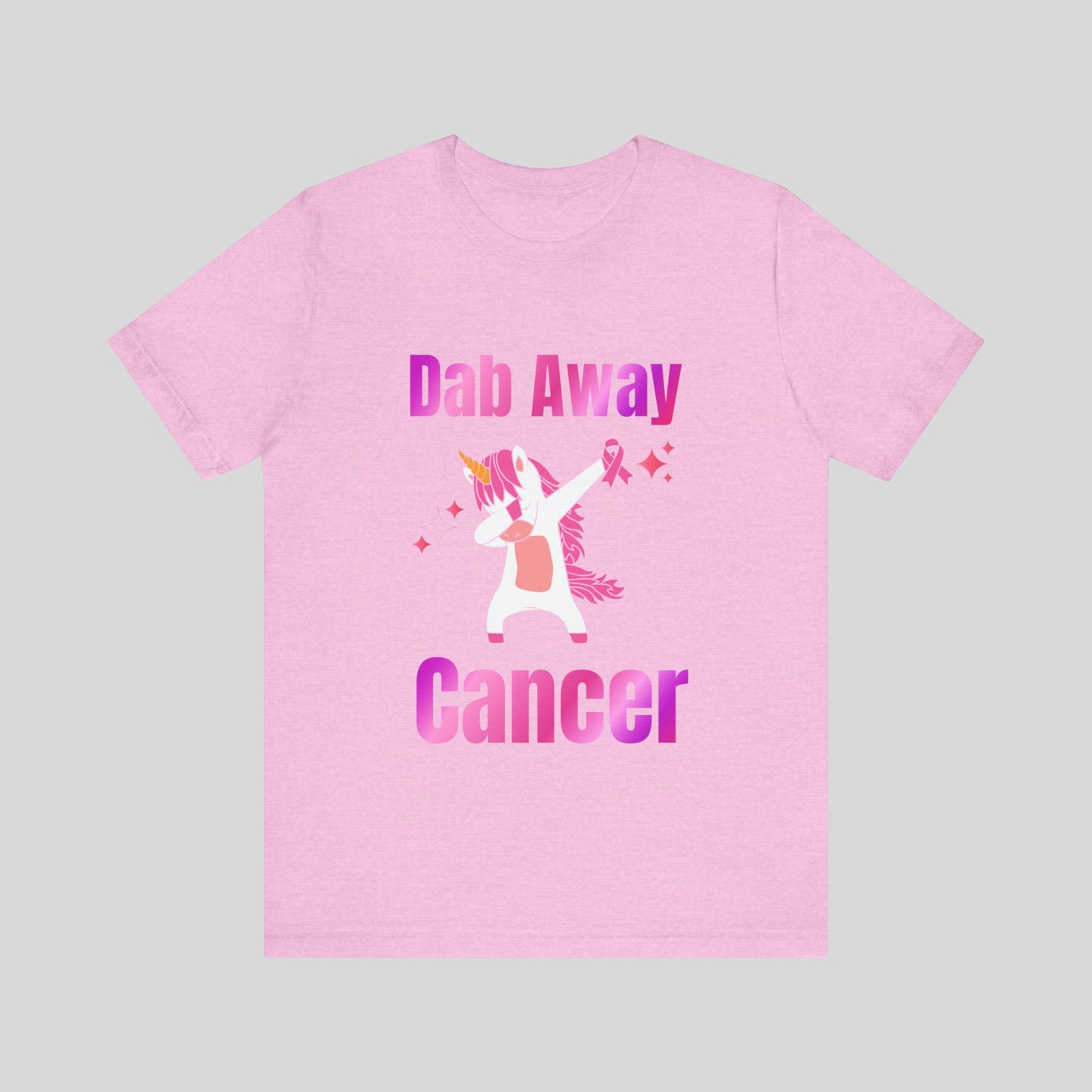 Dab Away Cancer Unicorn Unisex Jersey Short Sleeve Tee