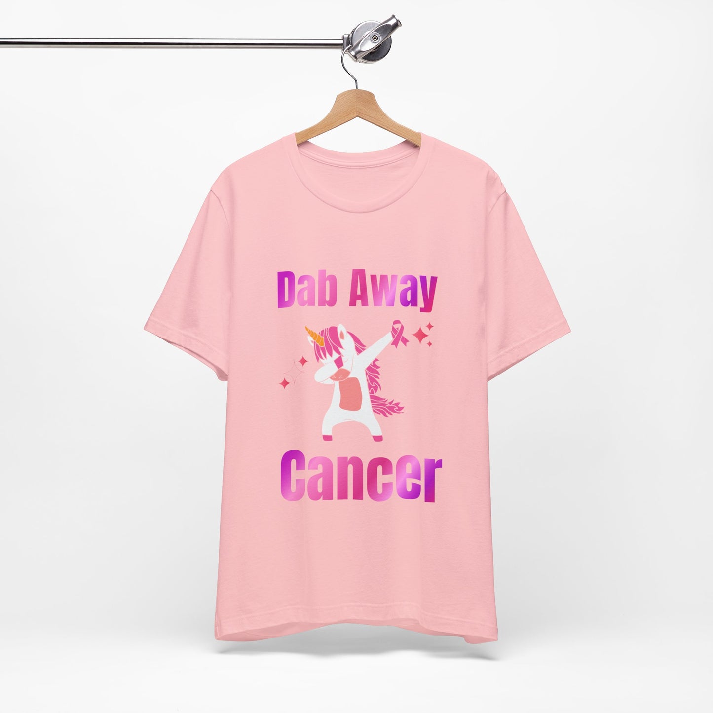 Dab Away Cancer Unicorn Unisex Jersey Short Sleeve Tee