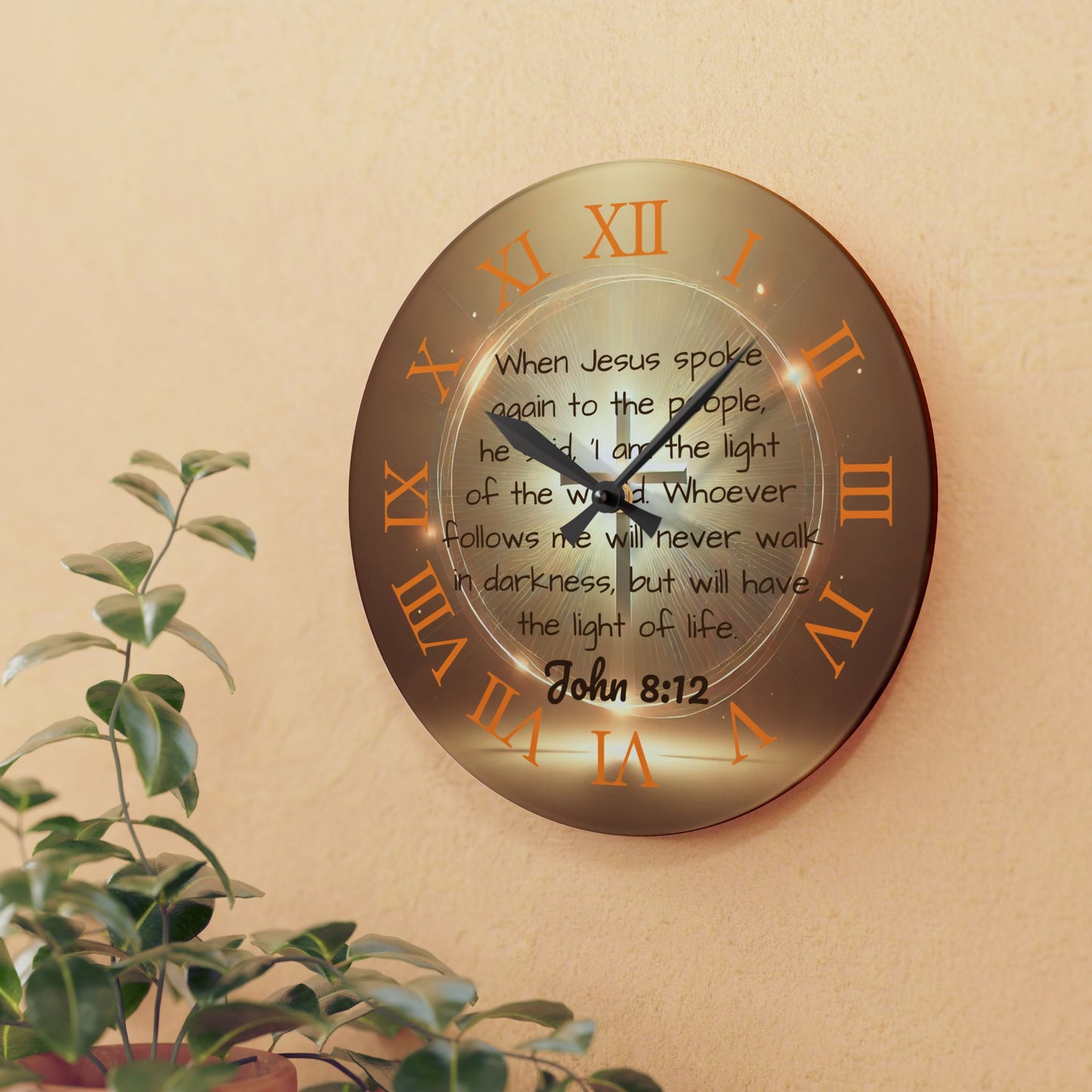 Light of Life Acrylic Wall Clock