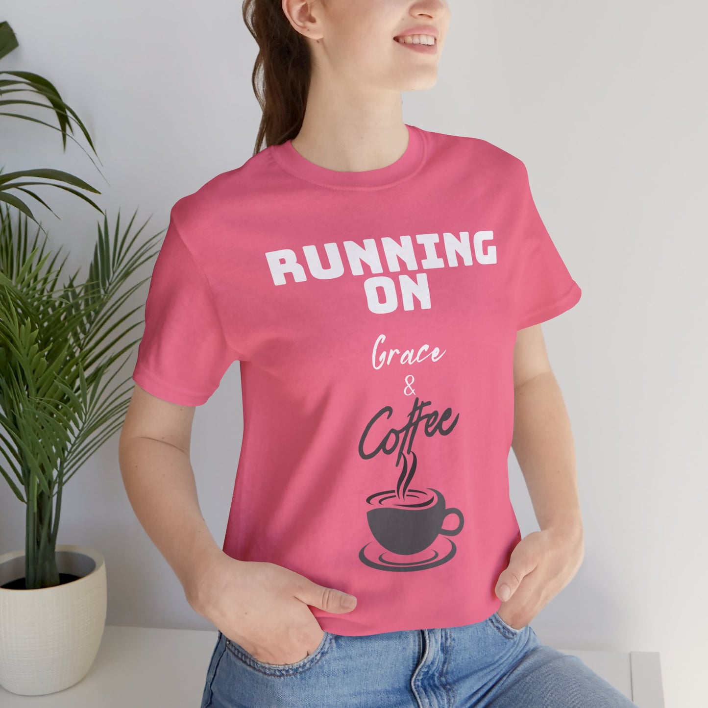 Running on Grace & Coffee Jersey Short Sleeve Tee