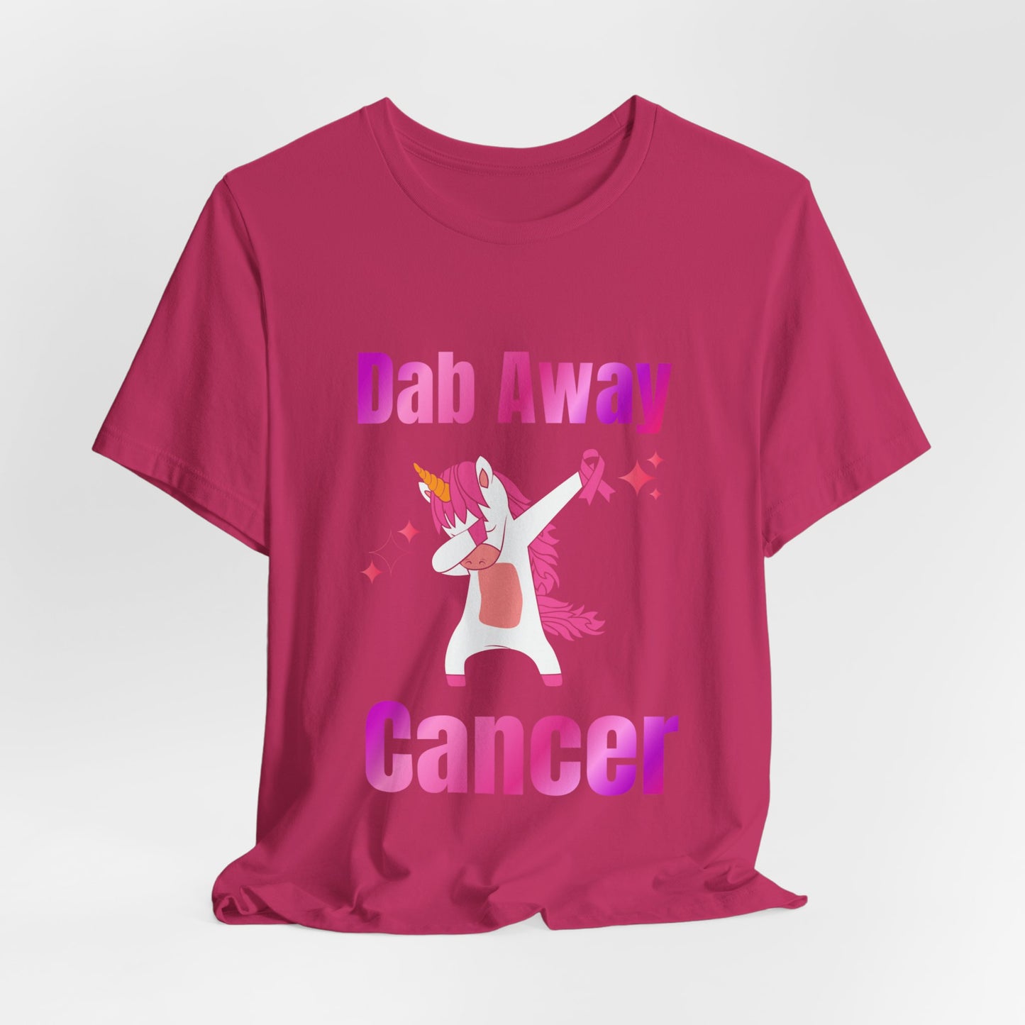 Dab Away Cancer Unicorn Unisex Jersey Short Sleeve Tee