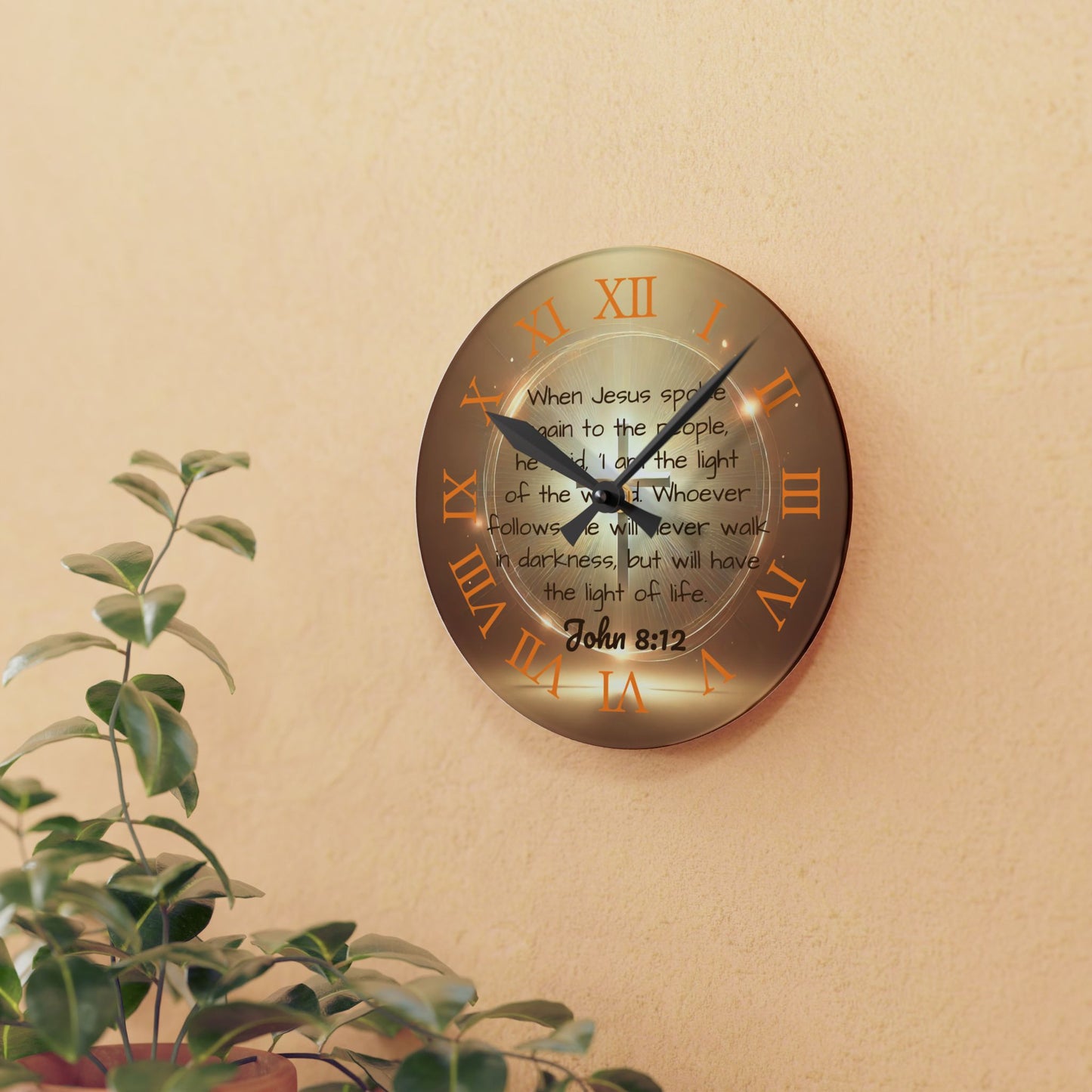 Light of Life Acrylic Wall Clock