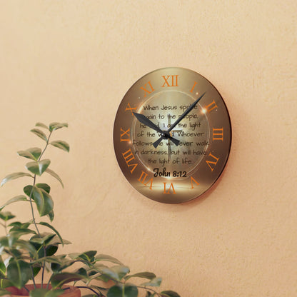 Light of Life Acrylic Wall Clock