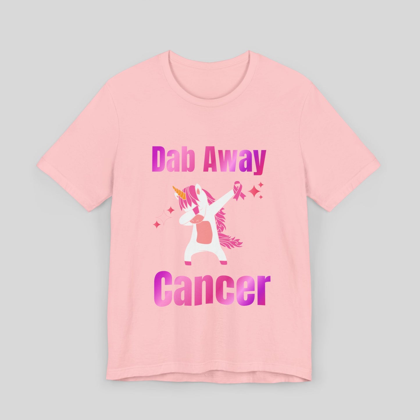 Dab Away Cancer Unicorn Unisex Jersey Short Sleeve Tee