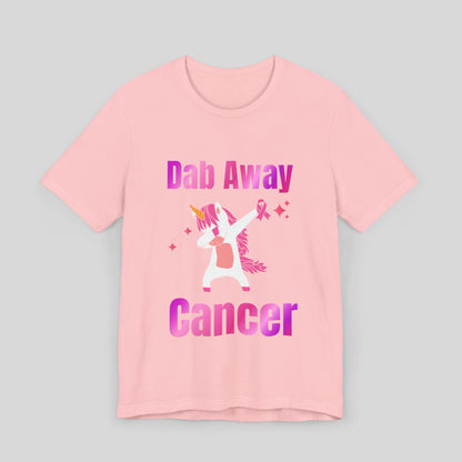 Dab Away Cancer Unicorn Unisex Jersey Short Sleeve Tee