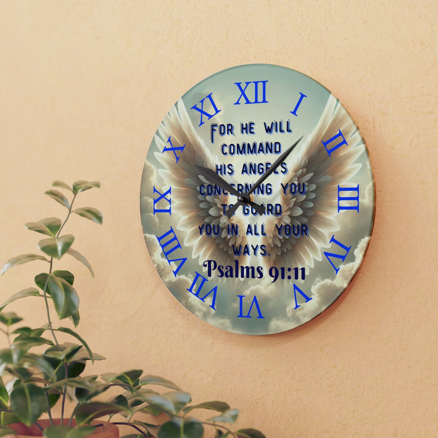 Heavenly Protection Acrylic Wall Clock