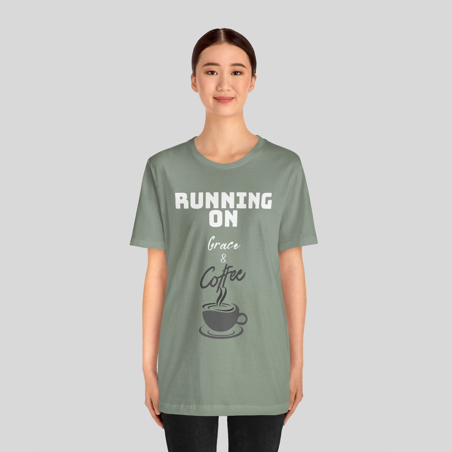 Running on Grace & Coffee Jersey Short Sleeve Tee