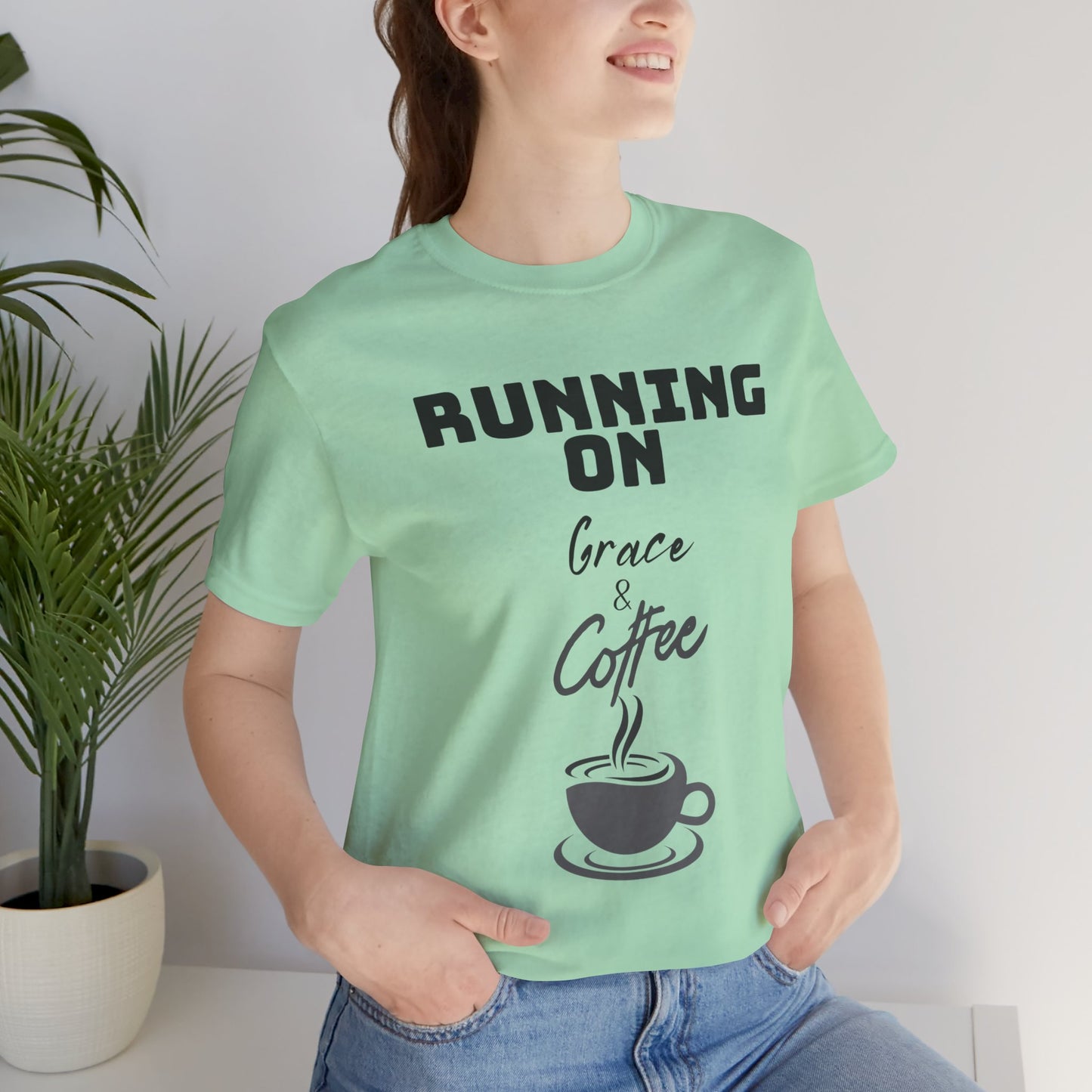 Running on Grace & Coffee Jersey Short Sleeve Tee