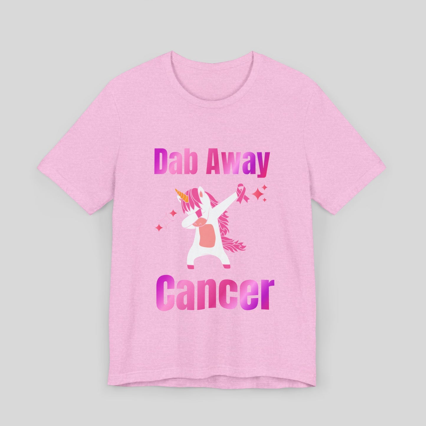 Dab Away Cancer Unicorn Unisex Jersey Short Sleeve Tee