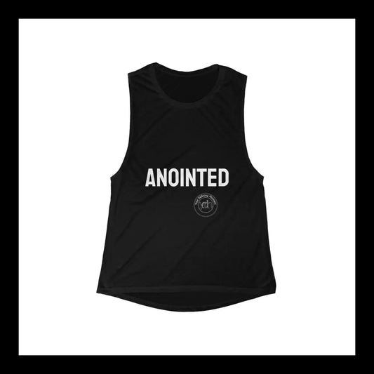 Anointed Racerback Women’s Flowy Scoop Muscle Tank Black / S Top