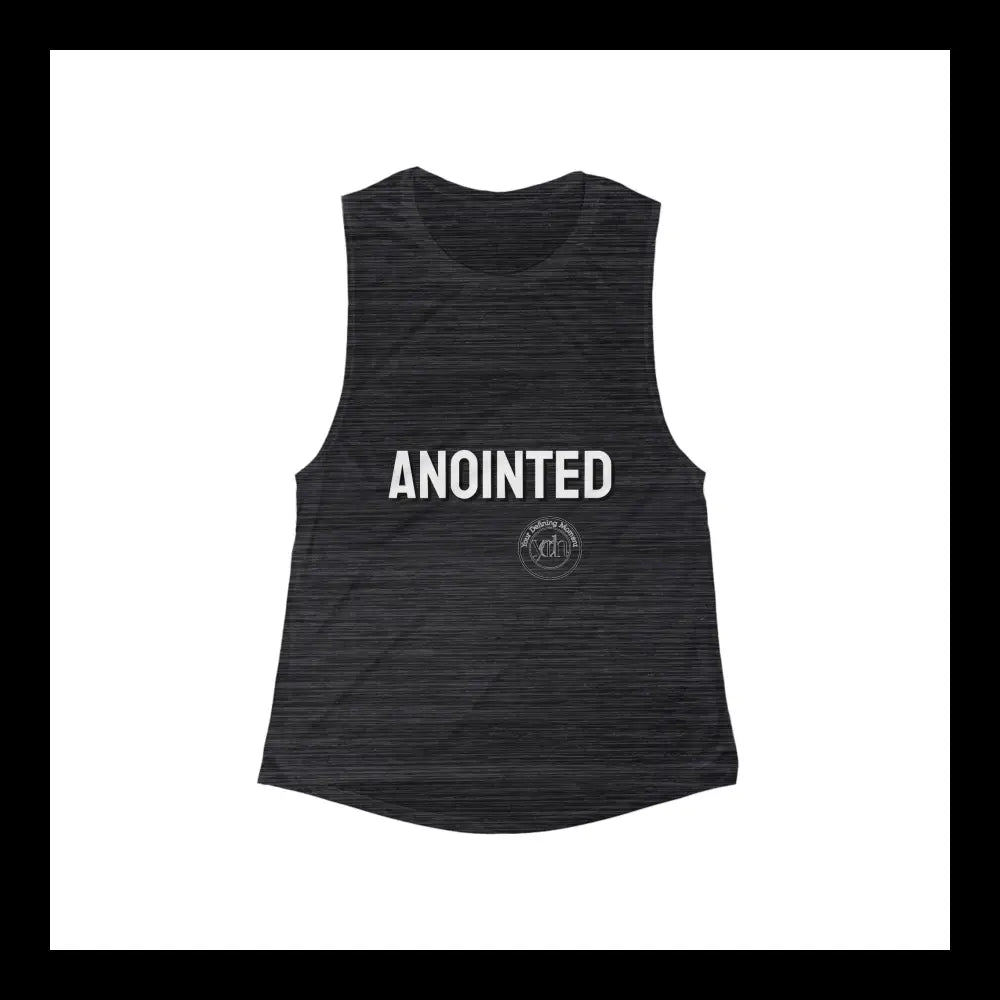 Anointed Racerback Women’s Flowy Scoop Muscle Tank Black Slub / S Top