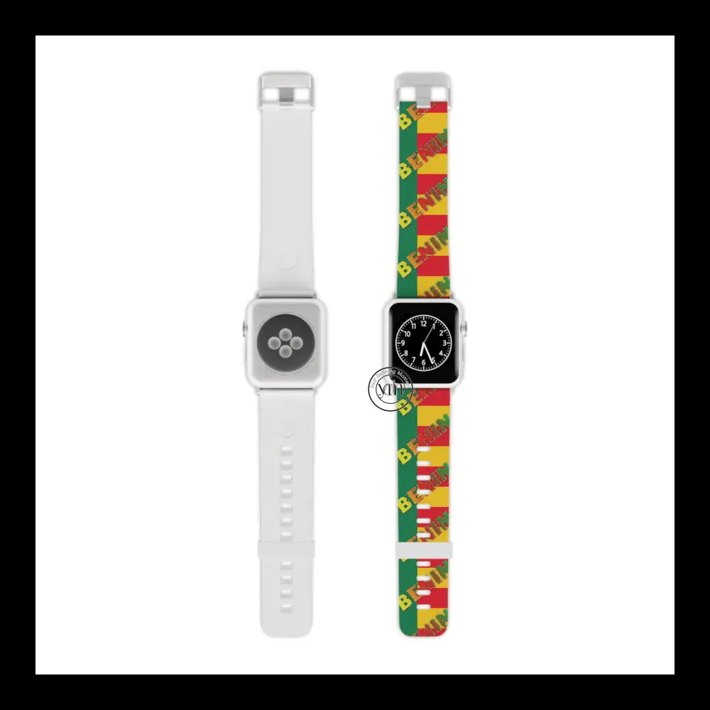 Benin Pride Watch Band Design 7.5’’ × 0.75’’ / 38 - 40 Mm Silver Accessories