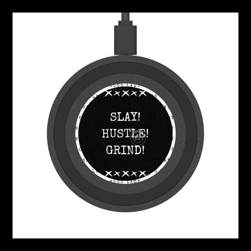 Boss Lady Slay Hustle And Grind Wireless Quake Charging Pad 2.75’’ X / Black/Black Accessories