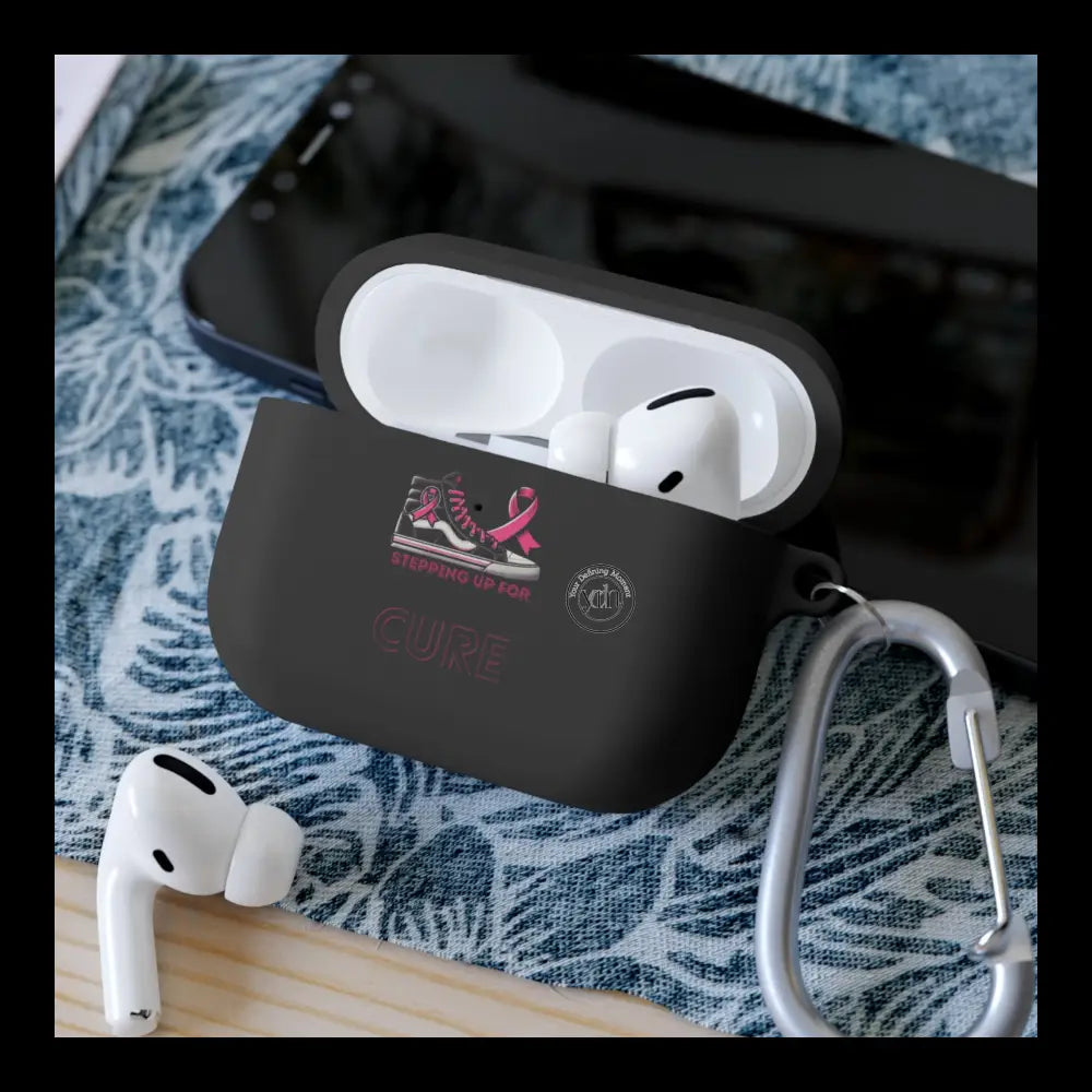 Breast Cancer Cure Climber Airpods And Pro Case Cover / Black Accessories