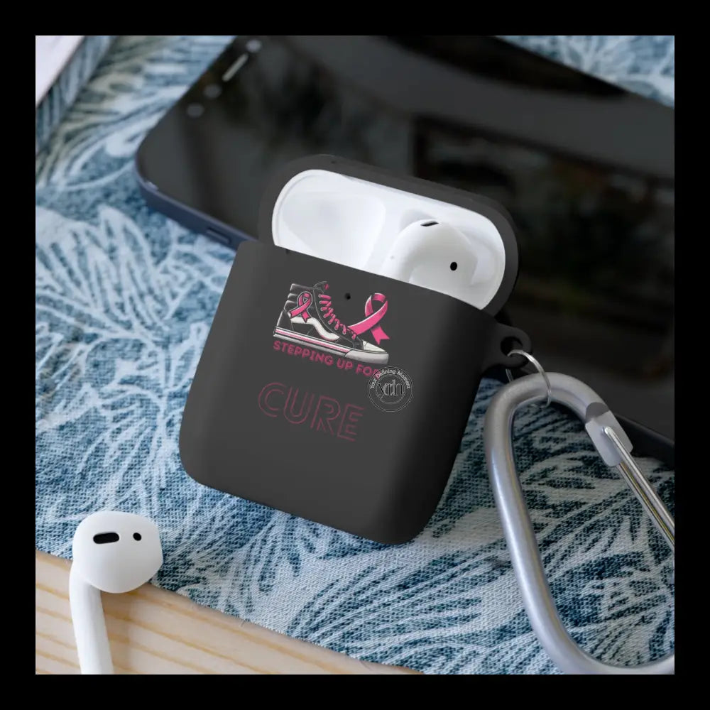 Breast Cancer Cure Climber Airpods And Pro Case Cover / Black Accessories