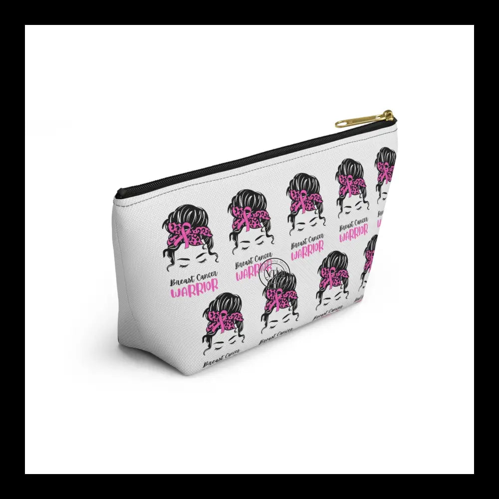 Breast Cancer Warrior Pouch W T-Bottom. Bags