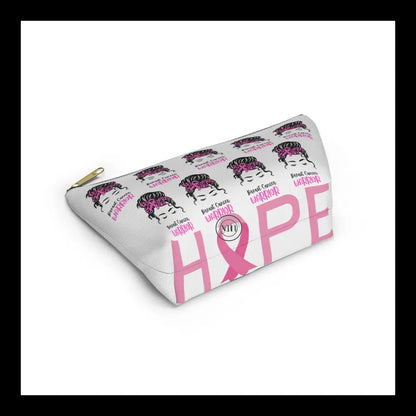 Breast Cancer Warrior Pouch W T-Bottom. Bags