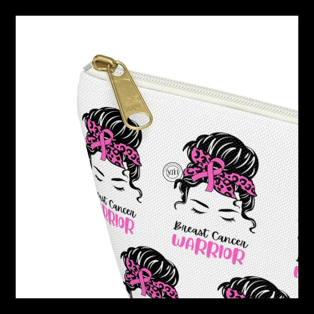 Breast Cancer Warrior Pouch W T-Bottom. Bags