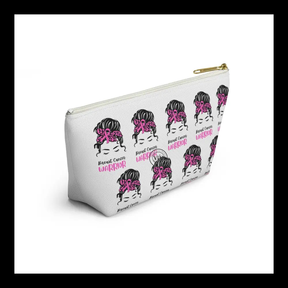 Breast Cancer Warrior Pouch W T-Bottom. Bags