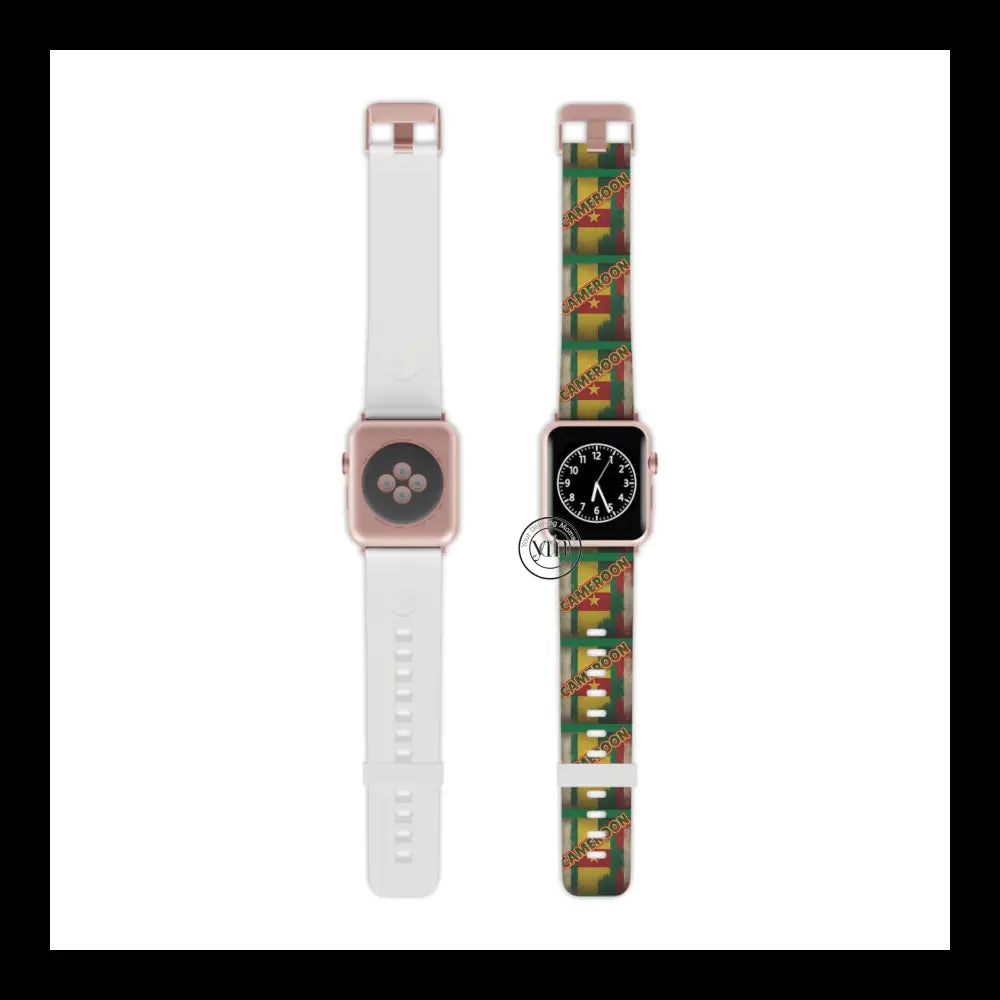 Cameroon Pride Apple Watch Band Design 7.5’’ × 0.75’’ / 38 - 40 Mm Rose Gold Accessories