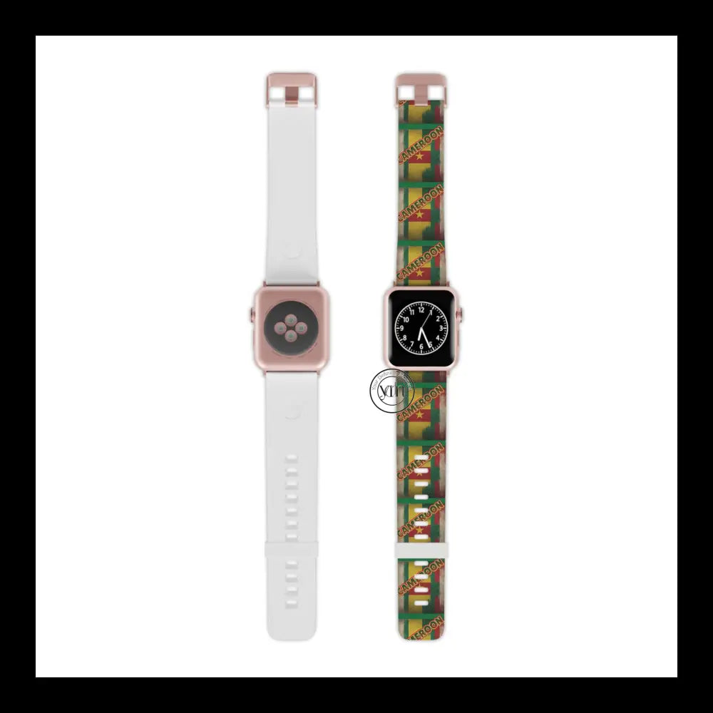 Cameroon Pride Apple Watch Band Design 8’’ × 0.75’’ / 38 - 40 Mm Rose Gold Accessories