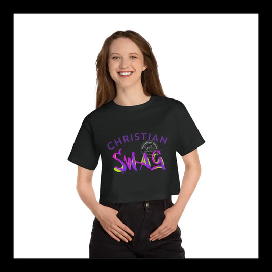 Christian Swag Cropped Pajama Tee Black / Xs T-Shirt