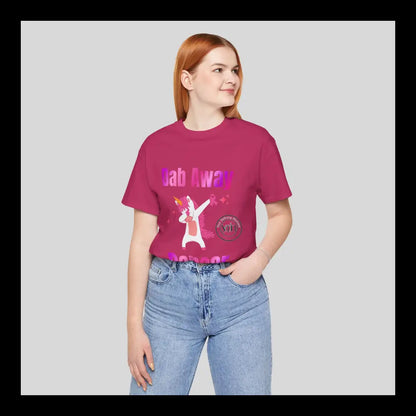 Dab Away Cancer Unicorn Unisex Jersey Short Sleeve Tee T-Shirt