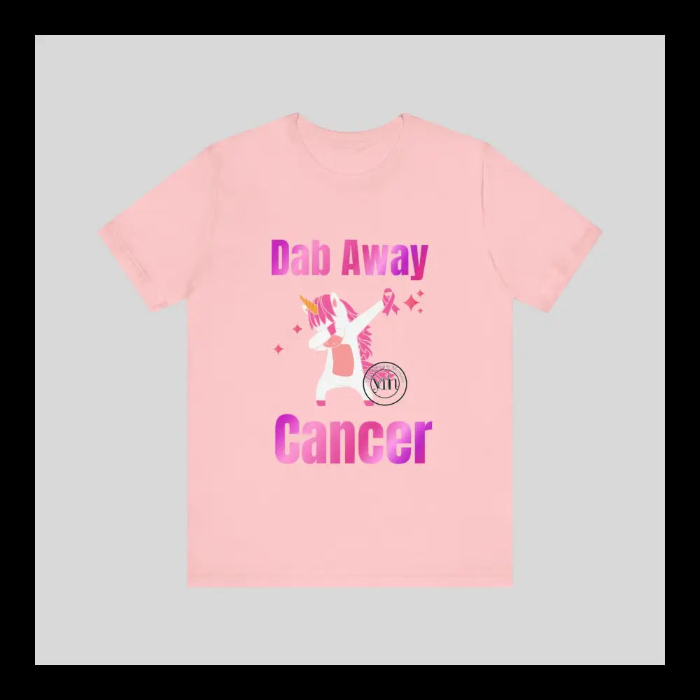 Dab Away Cancer Unicorn Unisex Jersey Short Sleeve Tee T-Shirt