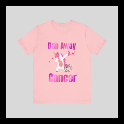 Dab Away Cancer Unicorn Unisex Jersey Short Sleeve Tee T-Shirt