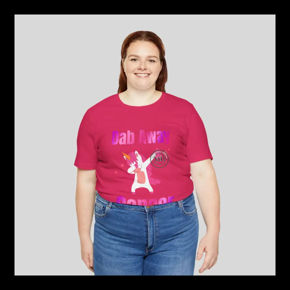 Dab Away Cancer Unicorn Unisex Jersey Short Sleeve Tee T-Shirt