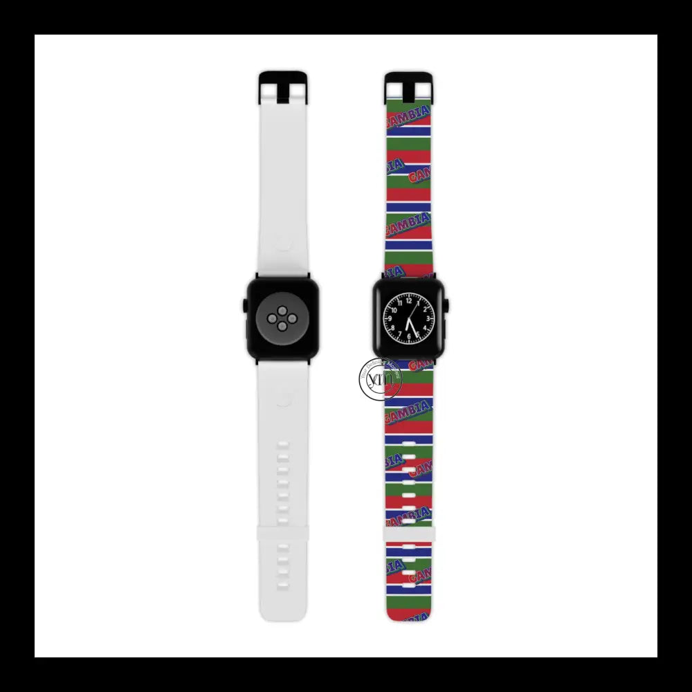 Gambian Pride Apple Watch Band Design 8’’ × 0.75’’ / 38 - 40 Mm Black Accessories