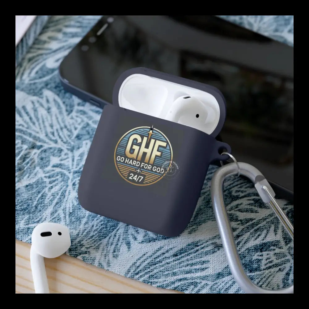 Ghf (Go Hard For God) God Airpods And Pro Case Cover / Navy Accessories