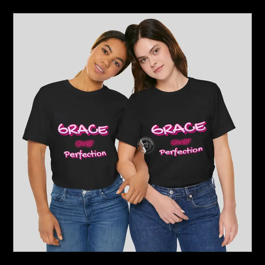 Grace Over Perfection Jersey Short Sleeve Tee Express Delivery Available Black / Xs T-Shirt