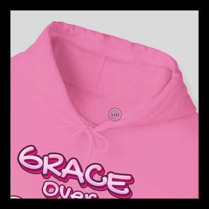 Grace Over Perfection Pink Hoodie